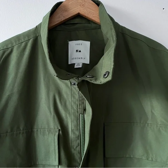 Free Assembly Men’s Green Utility Jacket Size 2XL - Picture 5 of 10